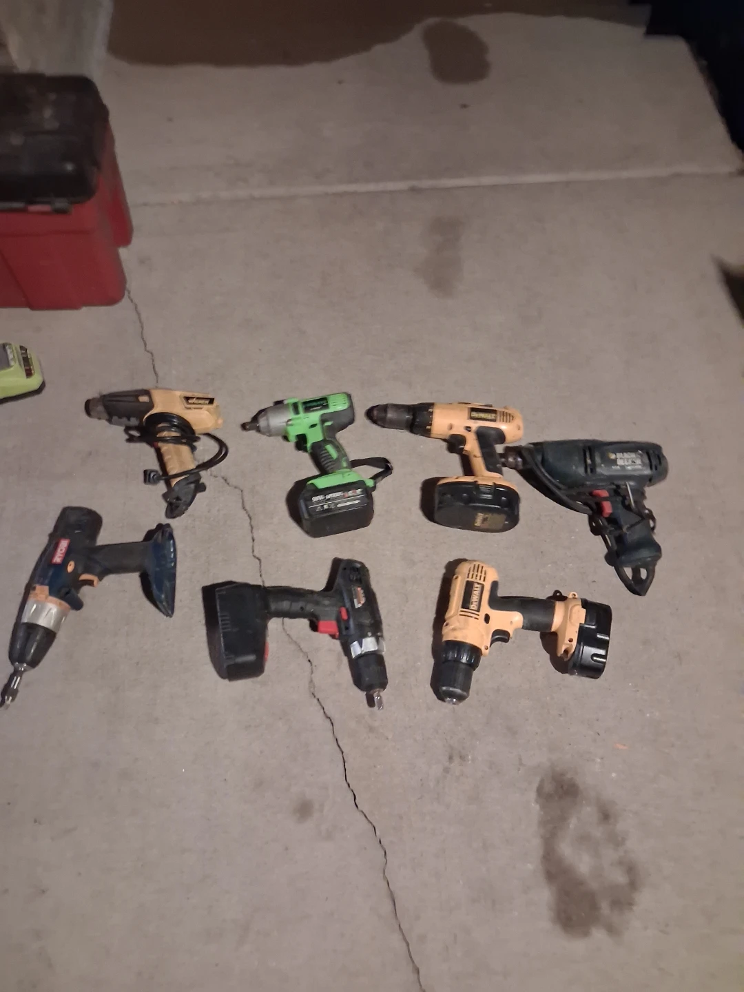 Assorted Power Drills and Impact Drivers