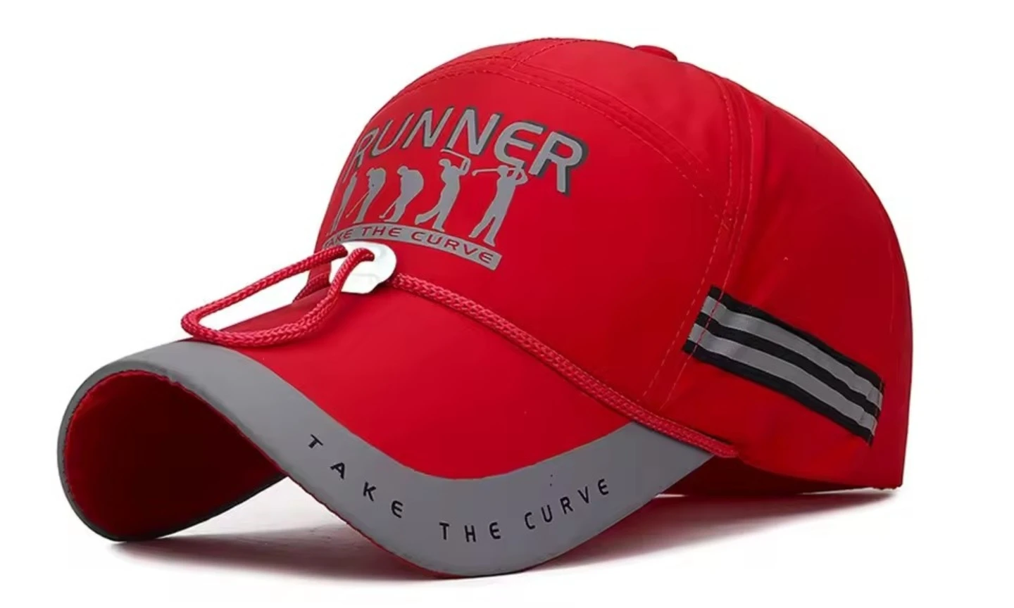 Red Runner Cap with Reflective Trim
