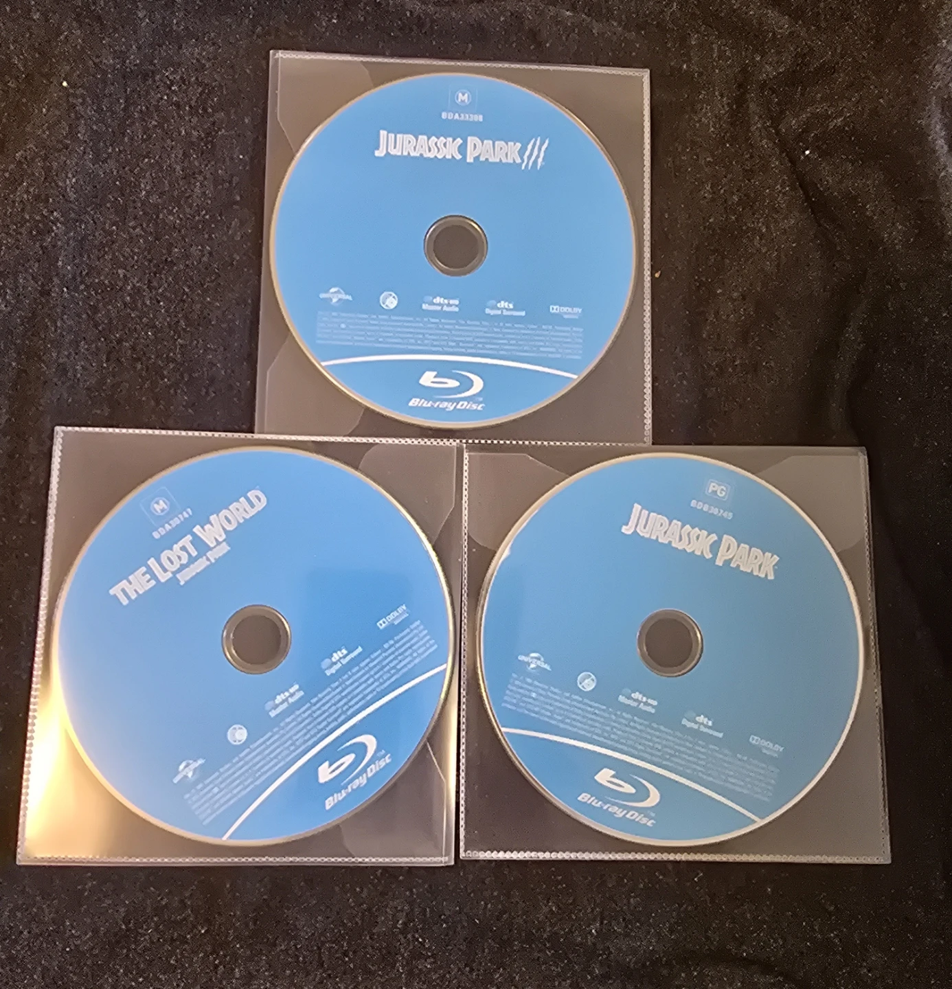 Jurassic Park Trilogy Blu-ray Discs