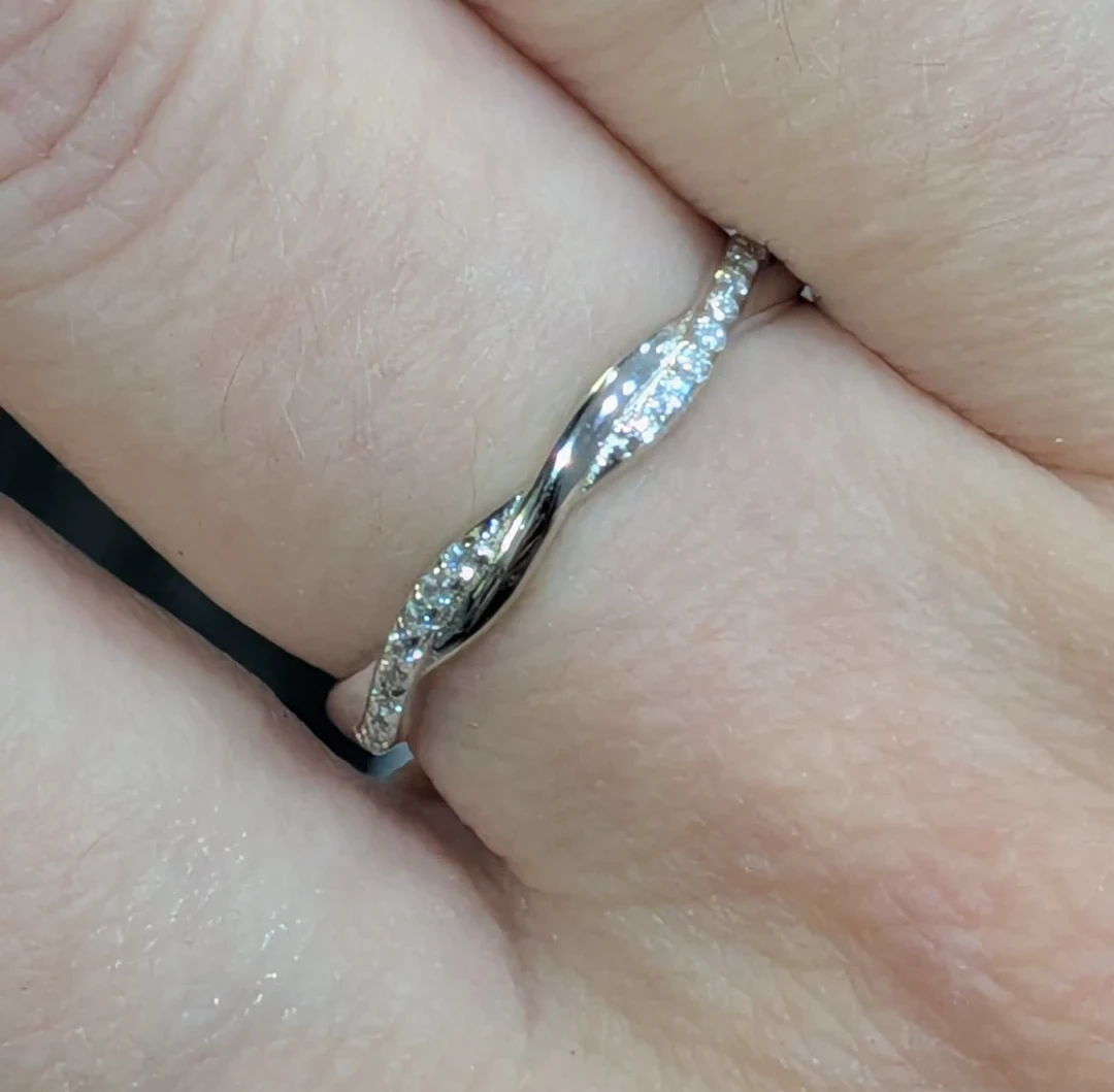 Size 7 Sterling Silver Twisted Band Ring - photo 2
