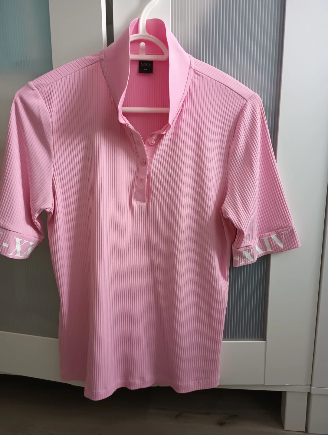 Oasis Pink Ribbed Polo Shirt - photo 2
