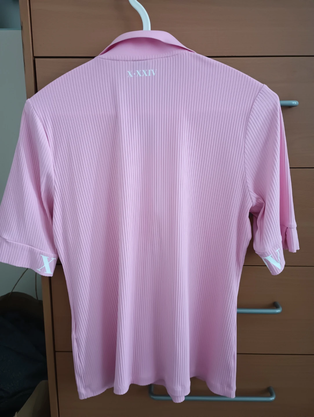 Oasis Pink Ribbed Polo Shirt - photo 4