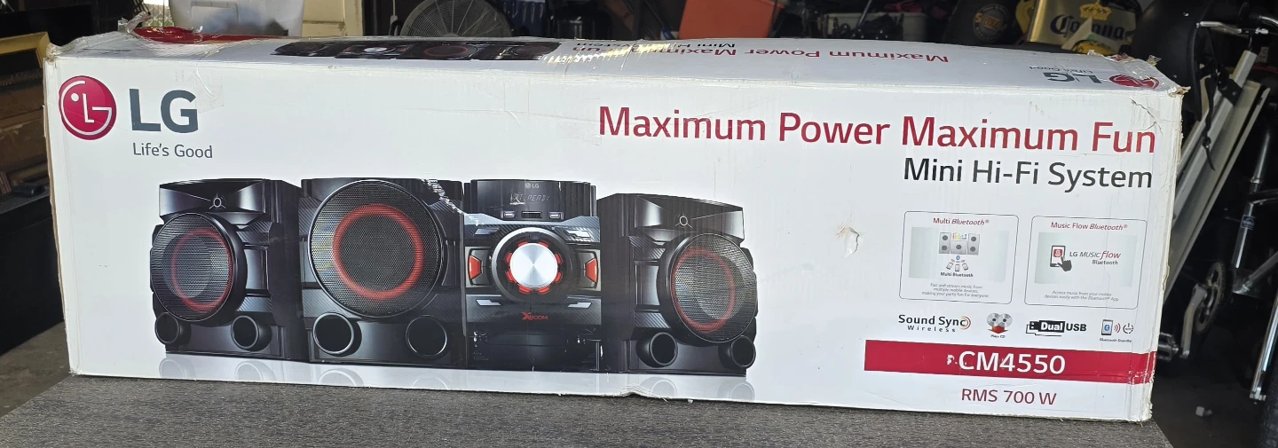 LG CM4550 XBOOM 700W Bluetooth Mini Hi-Fi System w/ Remote