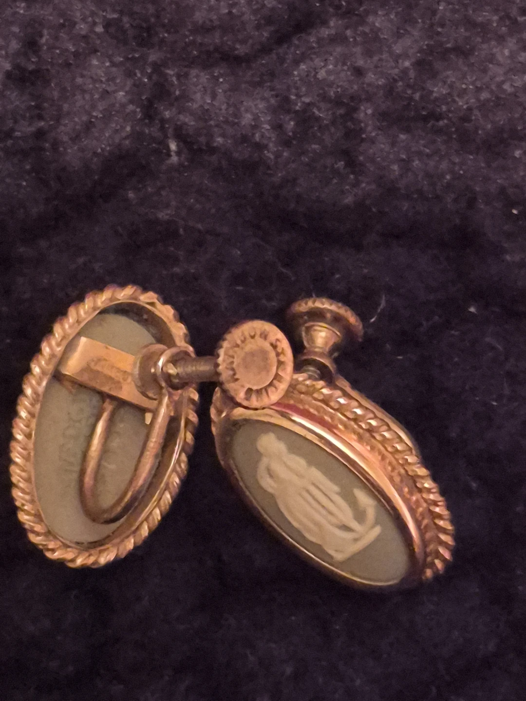 Vintage Wedgwood Cameo Earrings