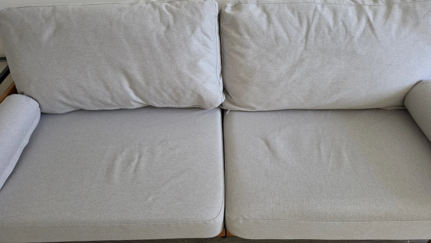 ZINUS Light Grey Sofa with Wooden Frame - photo 2