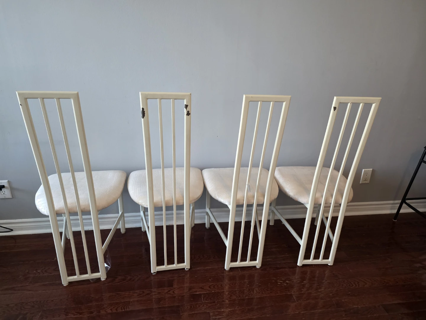 Set of 4 Cream Upholstered Chairs - photo 2