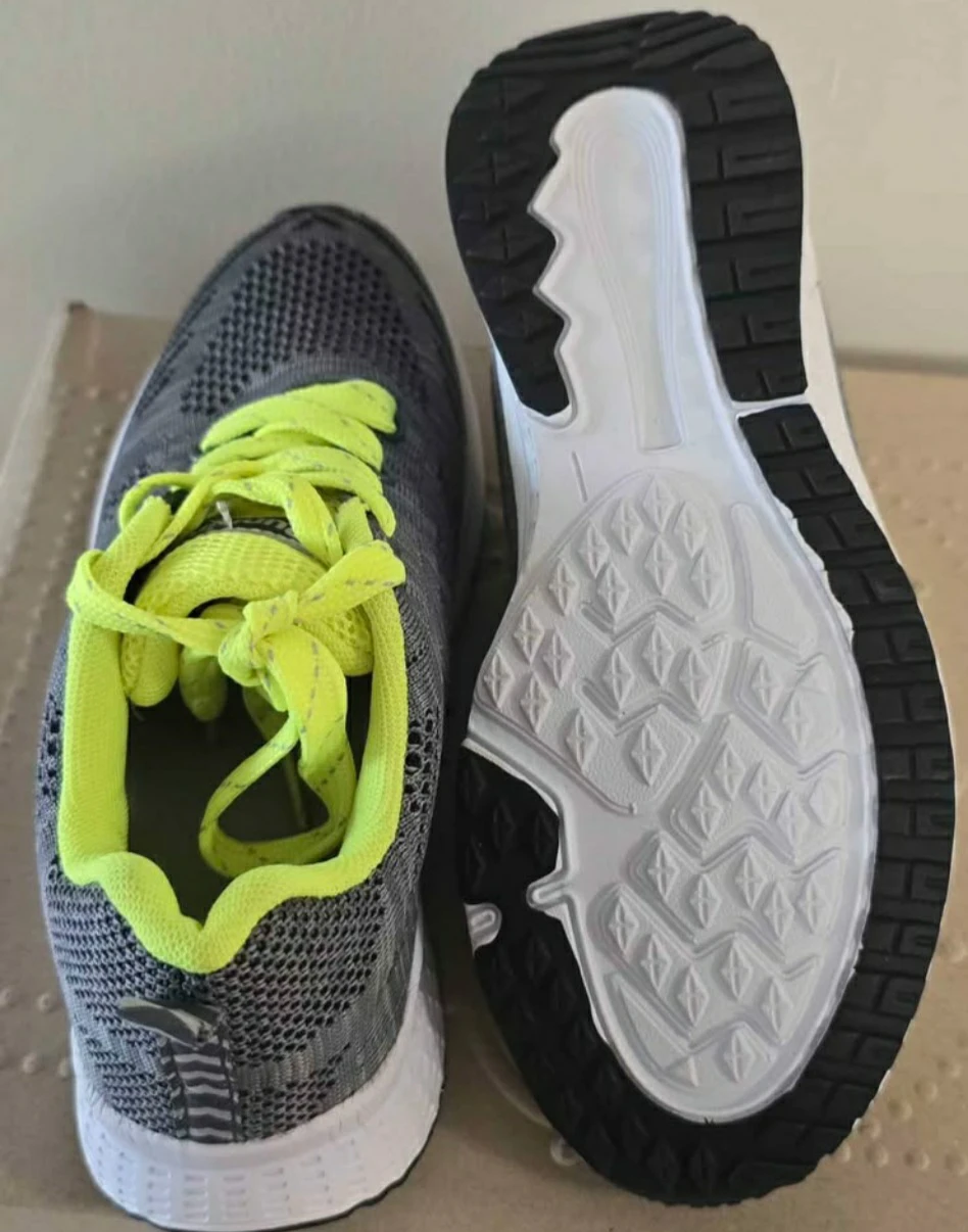 Brand new Running Shoes Grey with Neon Yellow Laces - photo 3