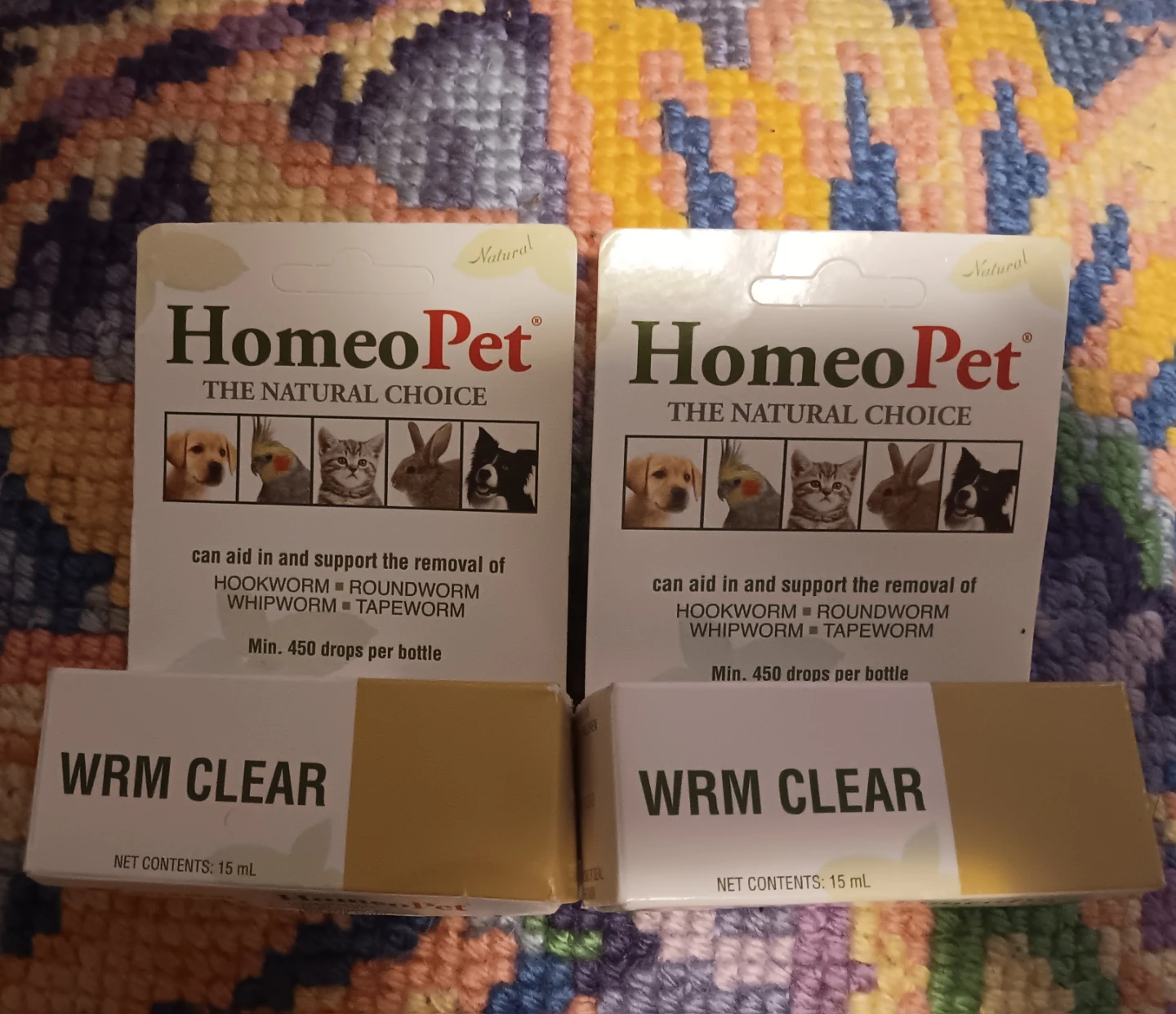 HomeoPet WRM CLEAR 15ml Pet Worm Treatment (2 Pack)