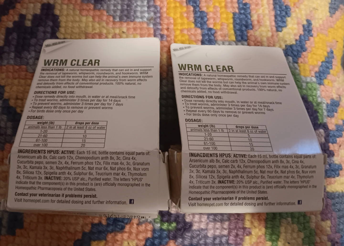 HomeoPet WRM CLEAR 15ml Pet Worm Treatment (2 Pack) - photo 2