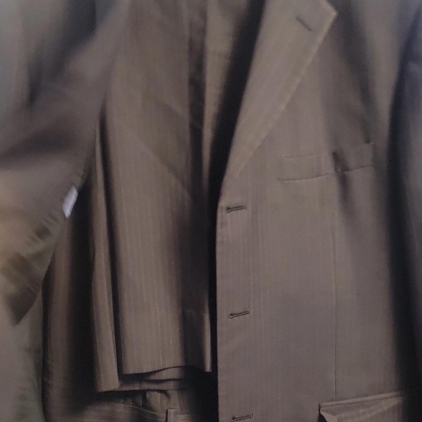 Men's Pinstripe Suit Jacket - photo 5