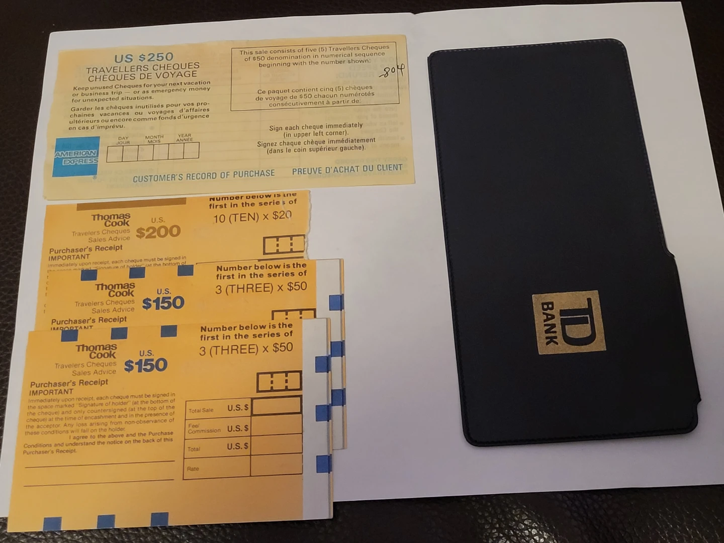 American Express Travelers Cheque Reciepts (No Cash Value) - photo 5