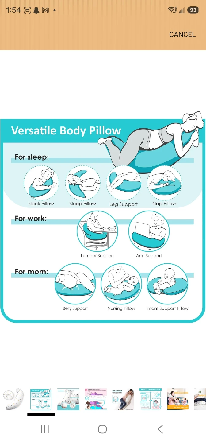 BYRIVER Firm C Shaped Pregnancy Pillow for Sleeping, ... - photo 3