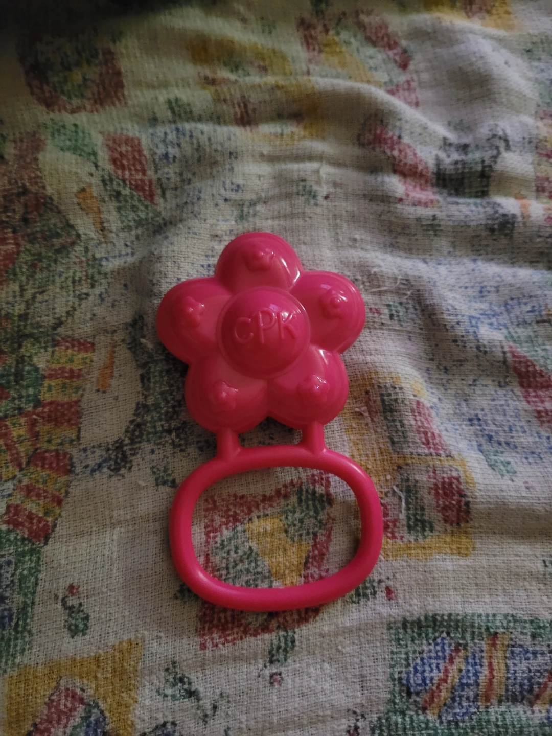 Vintage Cabbage patch kids pink baby doll rattle