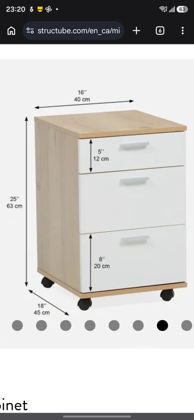 Structube Mick Filing Cabinet - Oak - photo 4