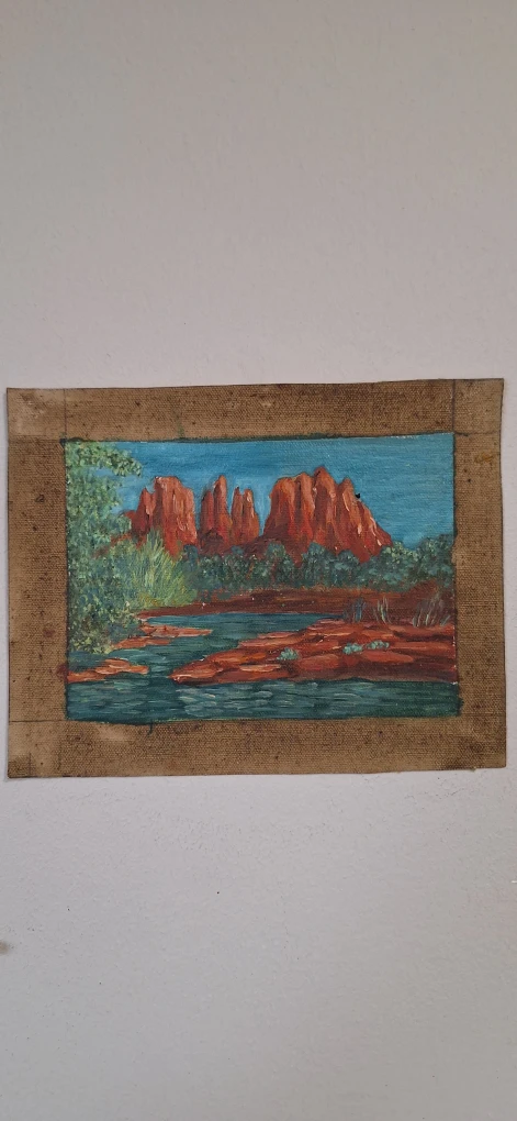 Original Oil Painting of Sedona Red Rocks Landscape