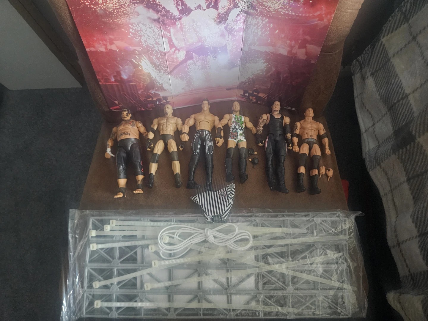 WWE Wrestling Action Figure Playset Accessories Lot