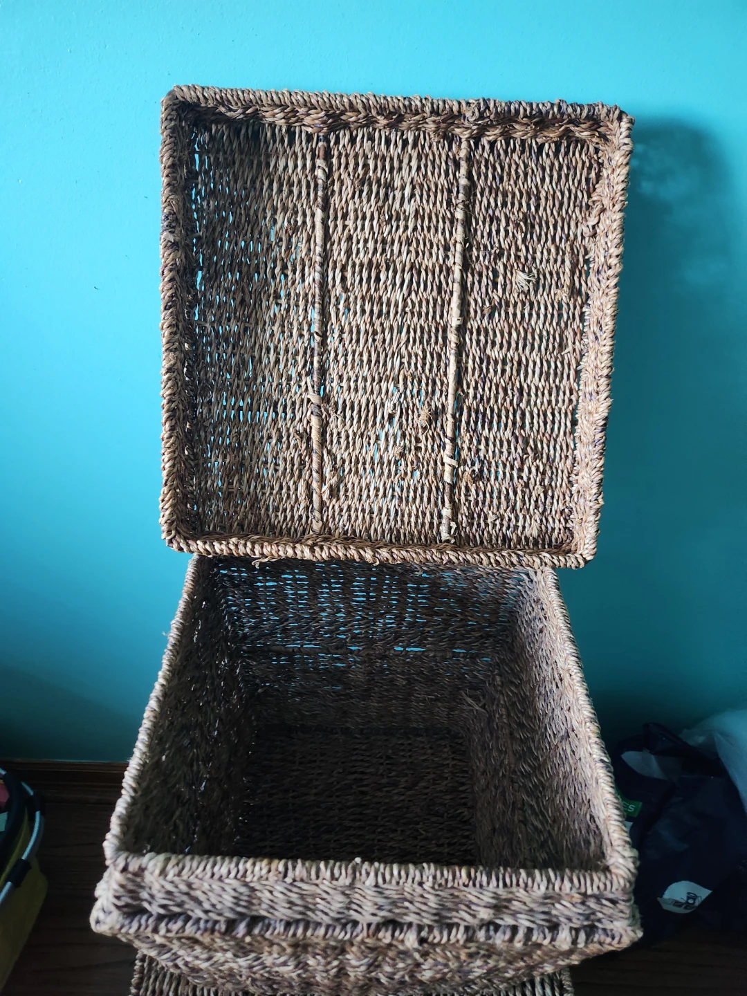 Woven Storage Baskets with Lids - Set of 2 - photo 2