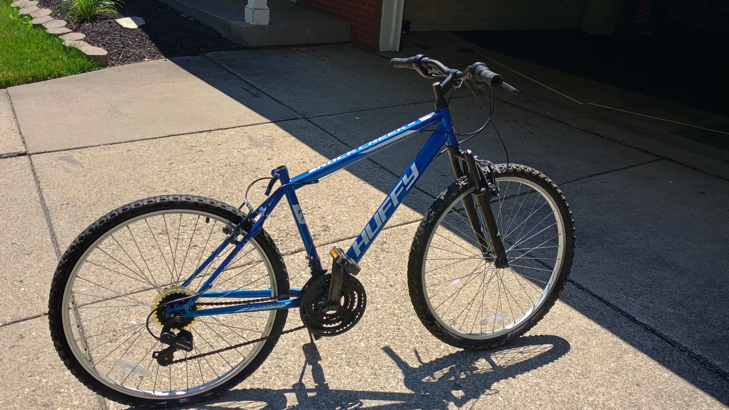 Blue Huffy Rock Creek Mountain Bike