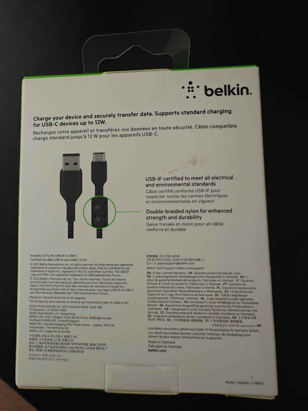 Belkin BOOST↑CHARGE USB-A to USB-C Cable 3.3FT - photo 2