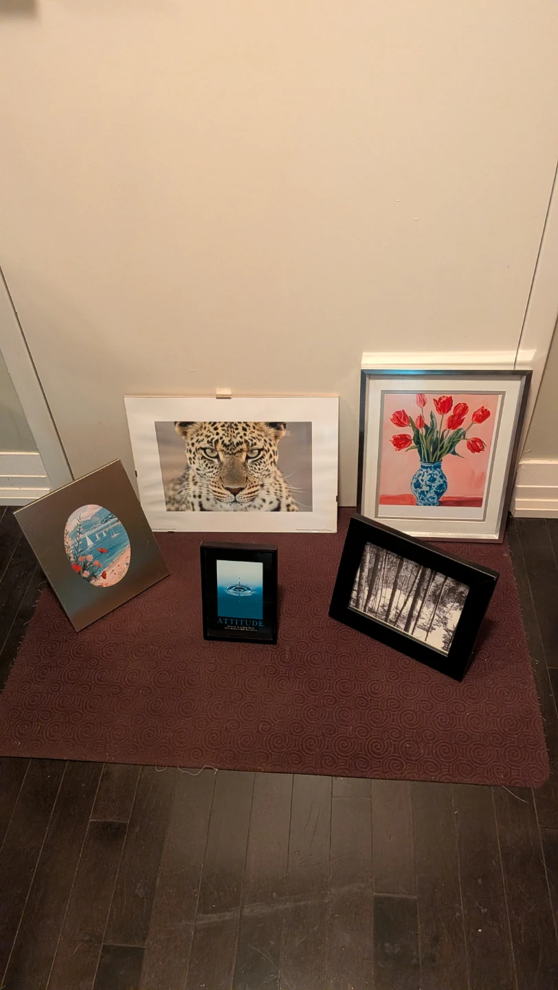 Five Assorted Frames and Art Prints
