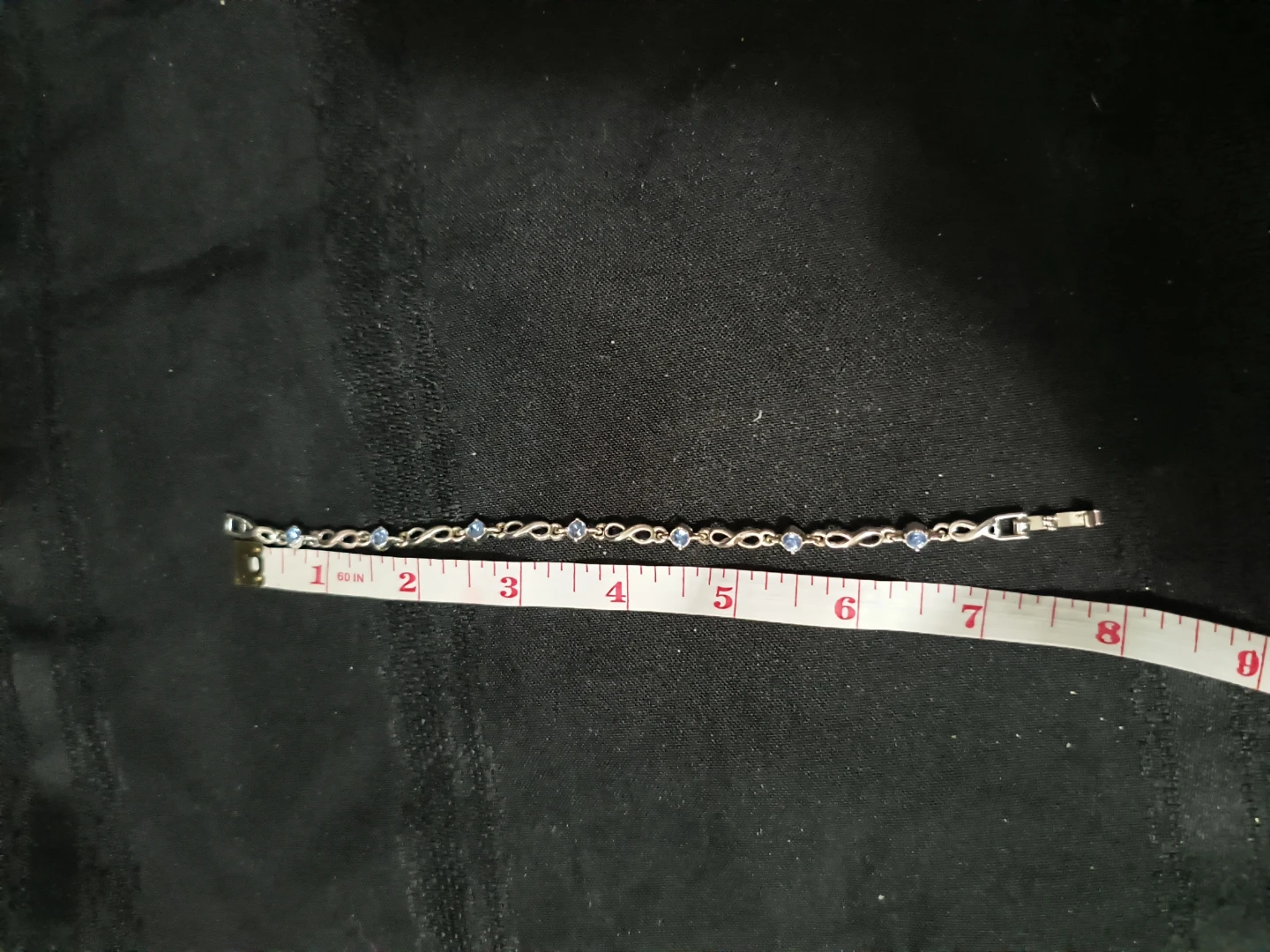 Silver-tone bracelet with blue accents - photo 2