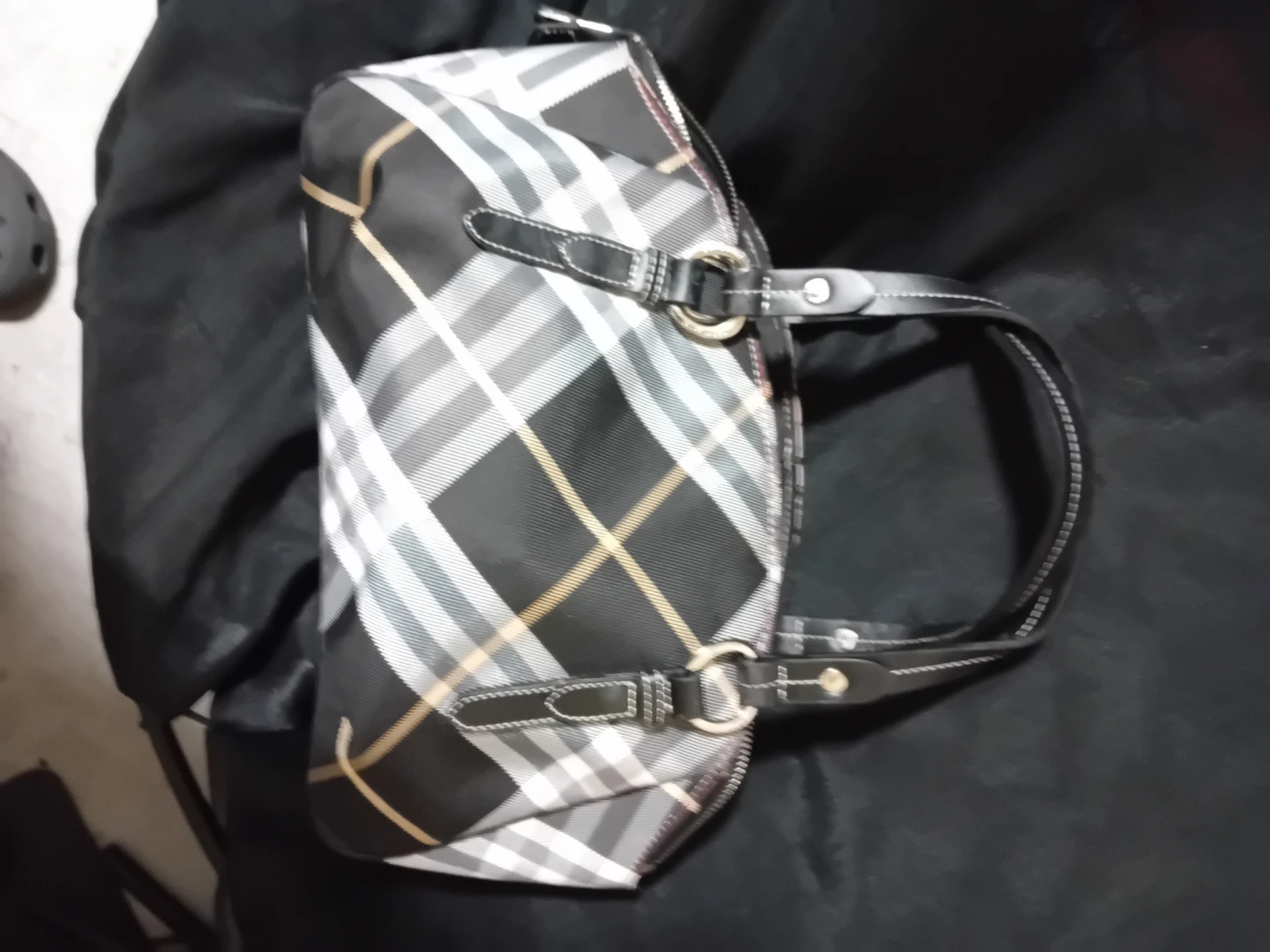 Burberry Blue Label Plaid Satchel Handbag - photo 4