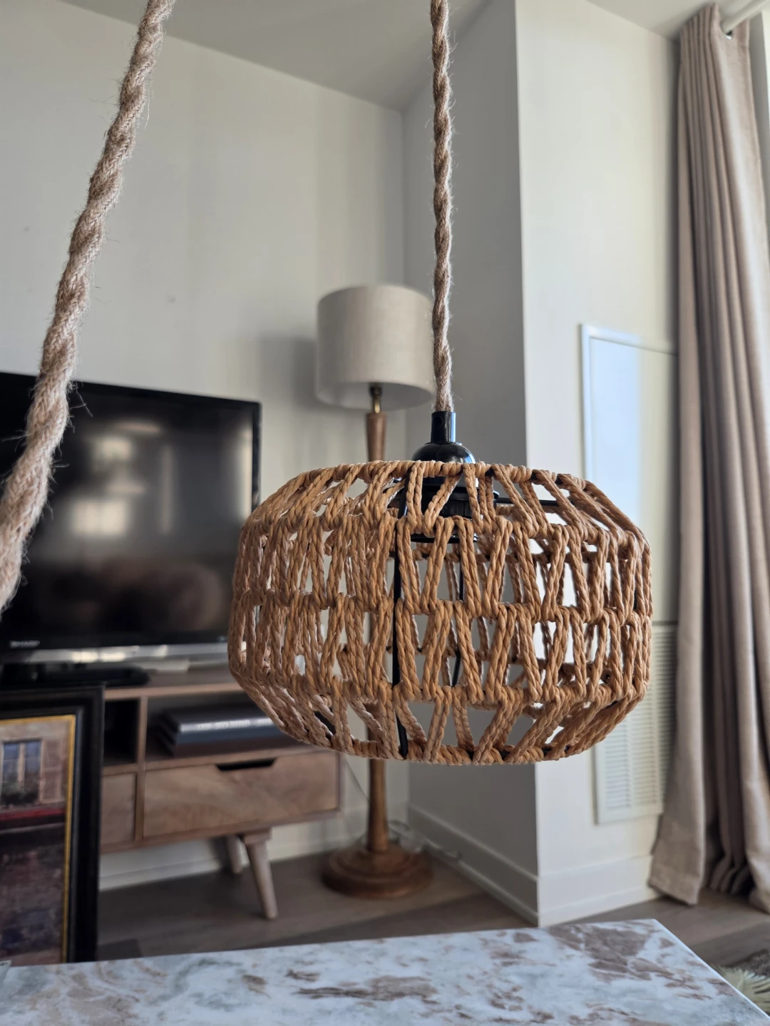 Woven Pendant Light Fixture Plug In