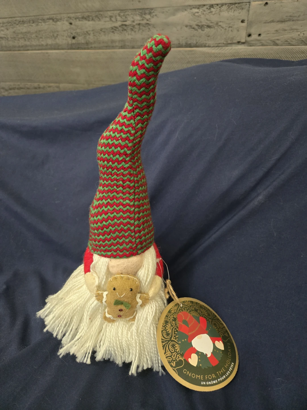 Christmas Gnome Holding Gingerbread Man - photo 5