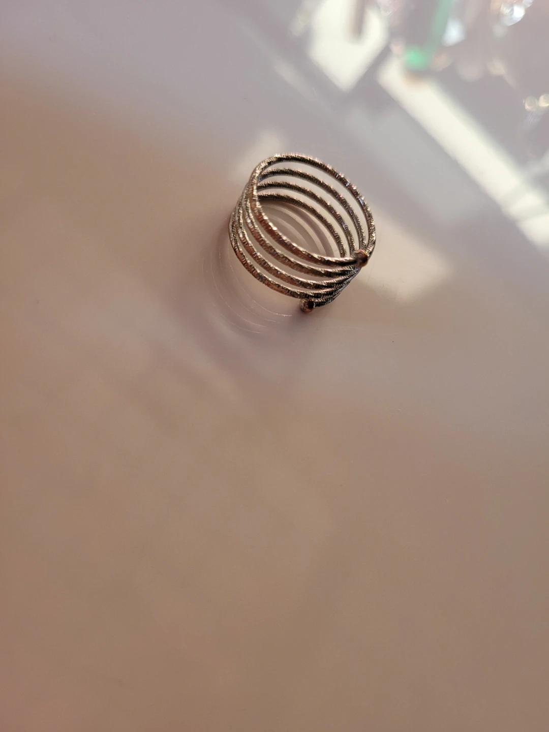 Sparkly Spiral Coil Ring - photo 2