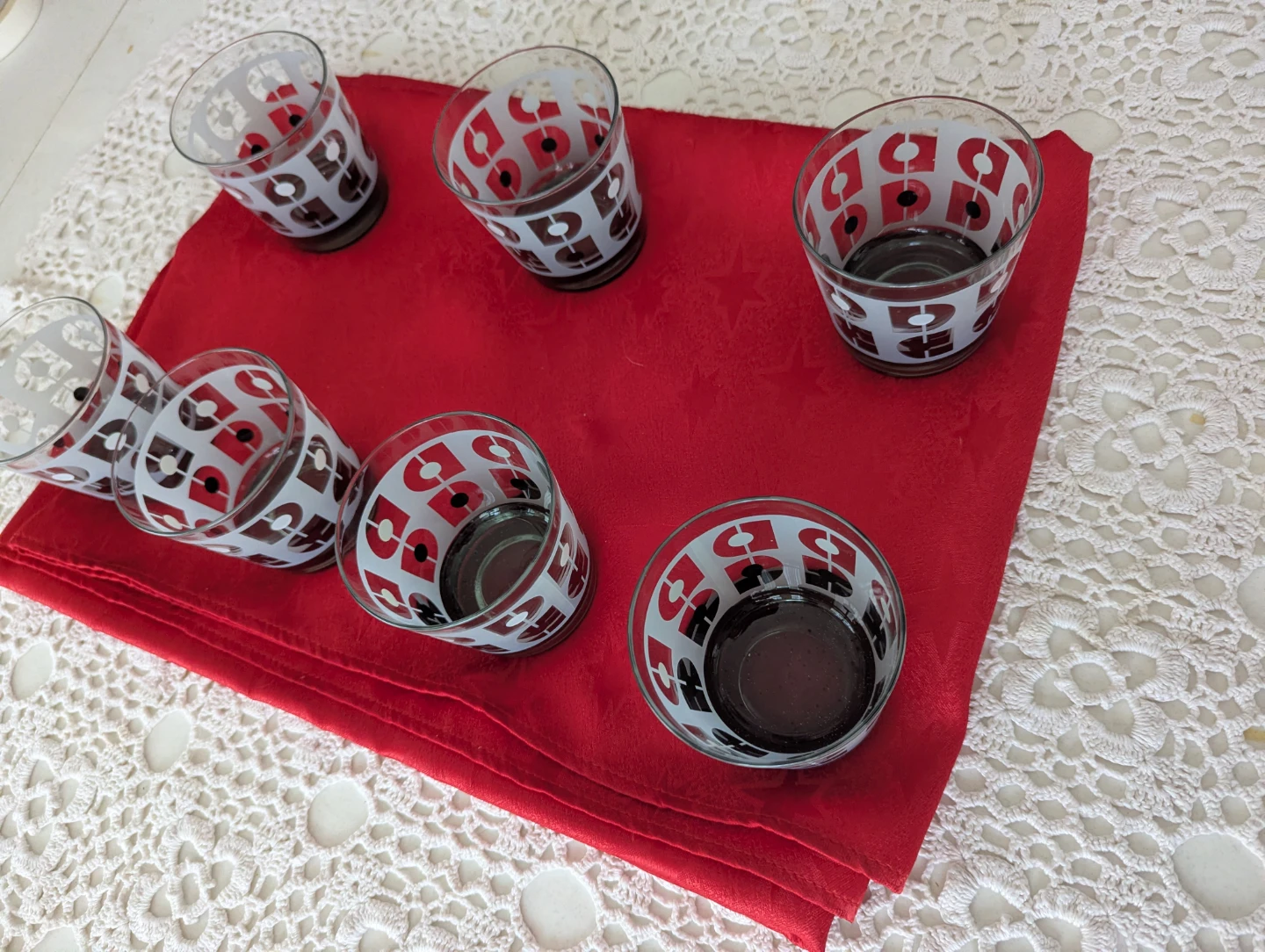 7 vintage drinking glasses - photo 2