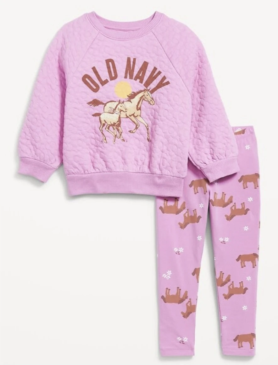 Old Navy horse themed outfit! New with tags, 2T size.