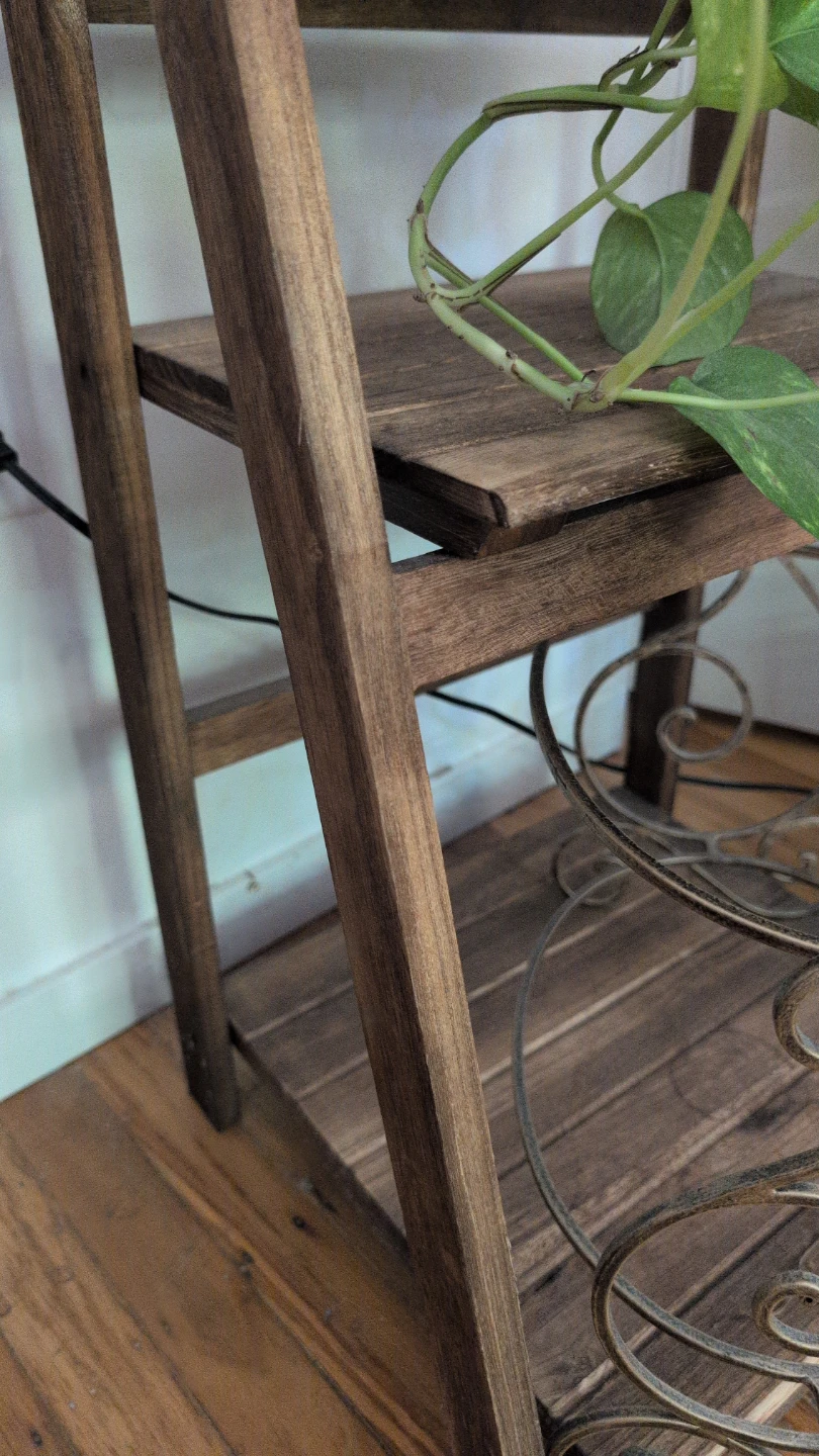 Wooden Ladder Shelf - photo 2