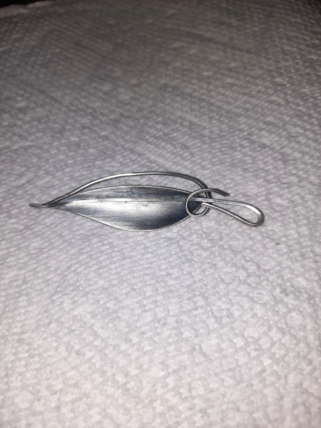 Sterling Silver Leaf Brooch Pin