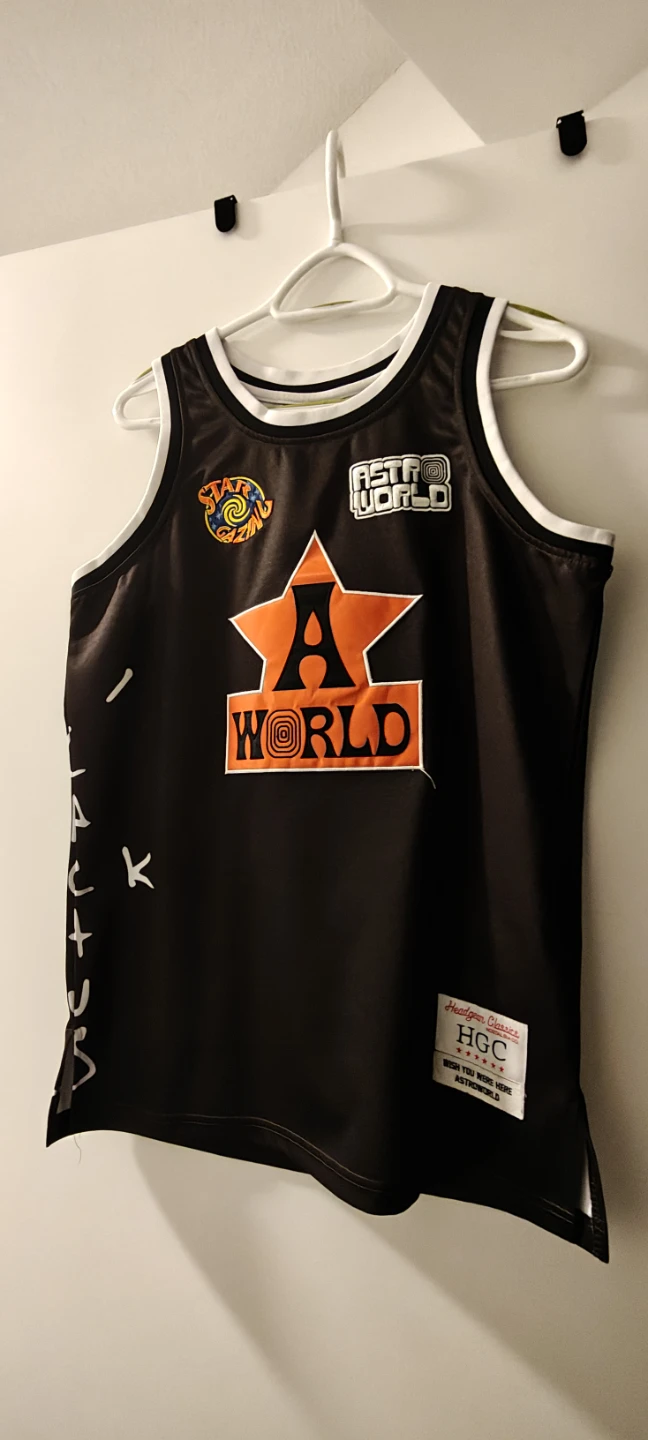 Men Headgear Classics Astroworld Basketball Jersey Size S