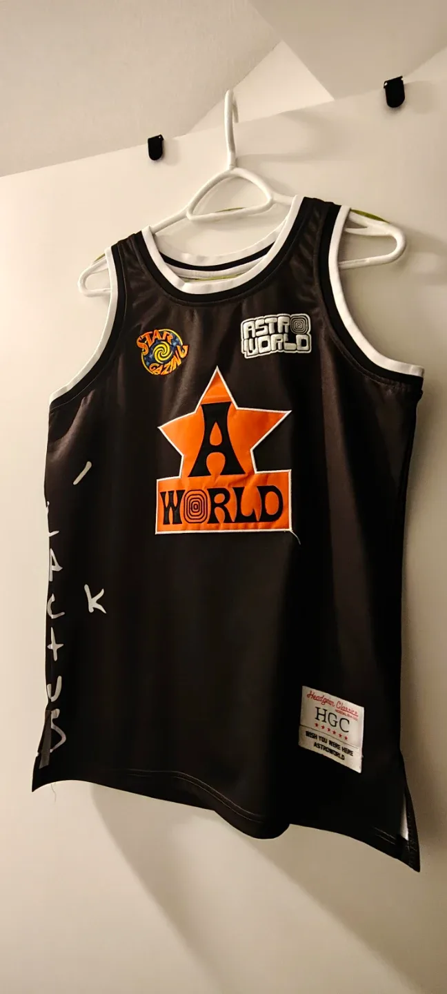 Men Headgear Classics Astroworld Basketball Jersey Size S