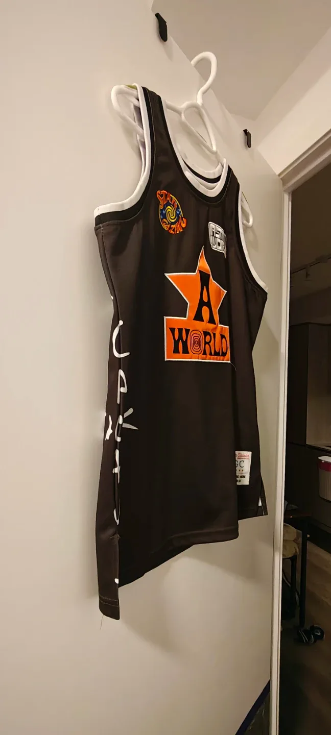 Men Headgear Classics Astroworld Basketball Jersey Size S - photo 3