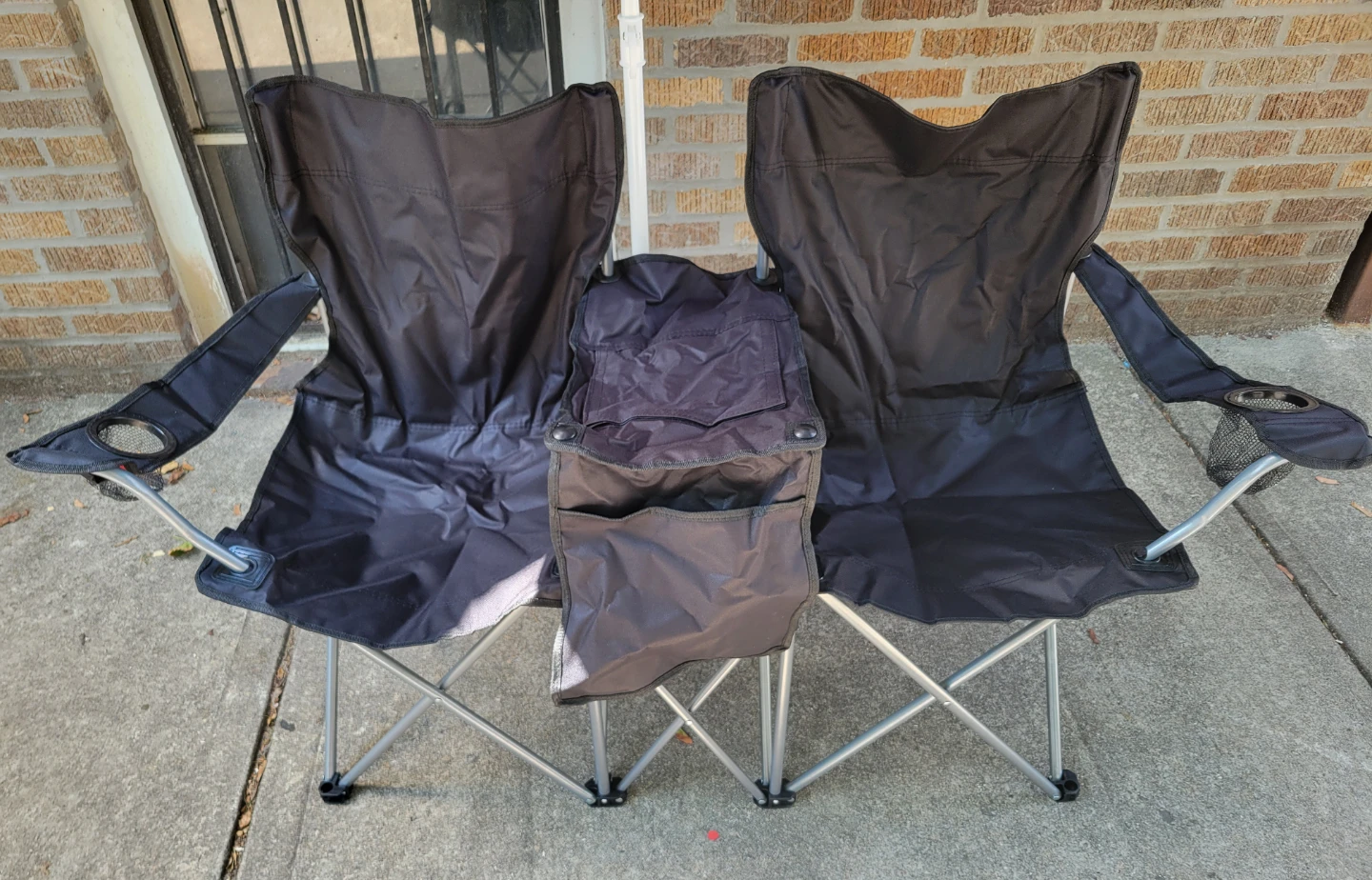 NEW Black Double Camping Chair with Cooler - photo 2