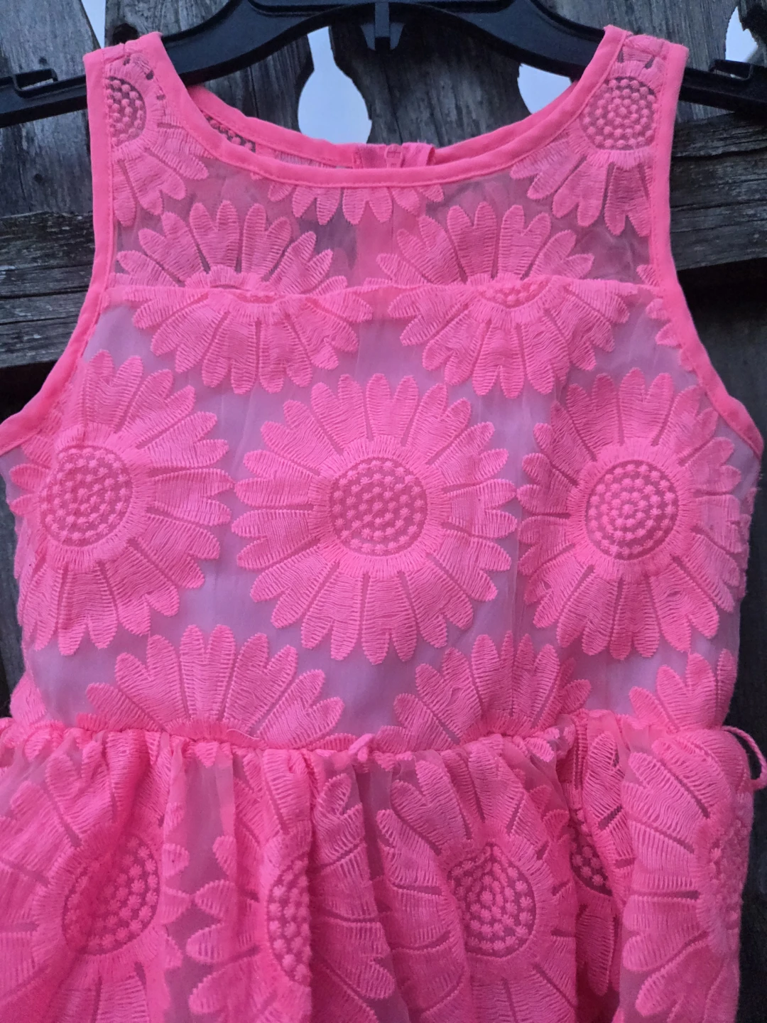 Justice Girls Pink Floral Lace Dress - photo 2