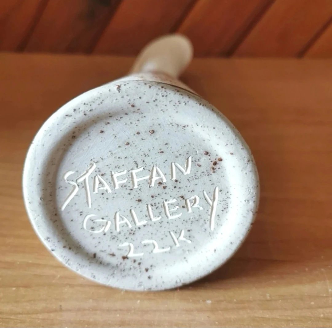 Vintage Staffan Gallery 22K Gold Studio Pottery Ewer Vase - photo 5
