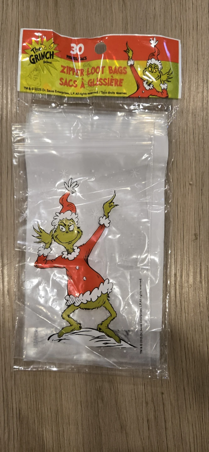 The Grinch Zipper Loot Bags