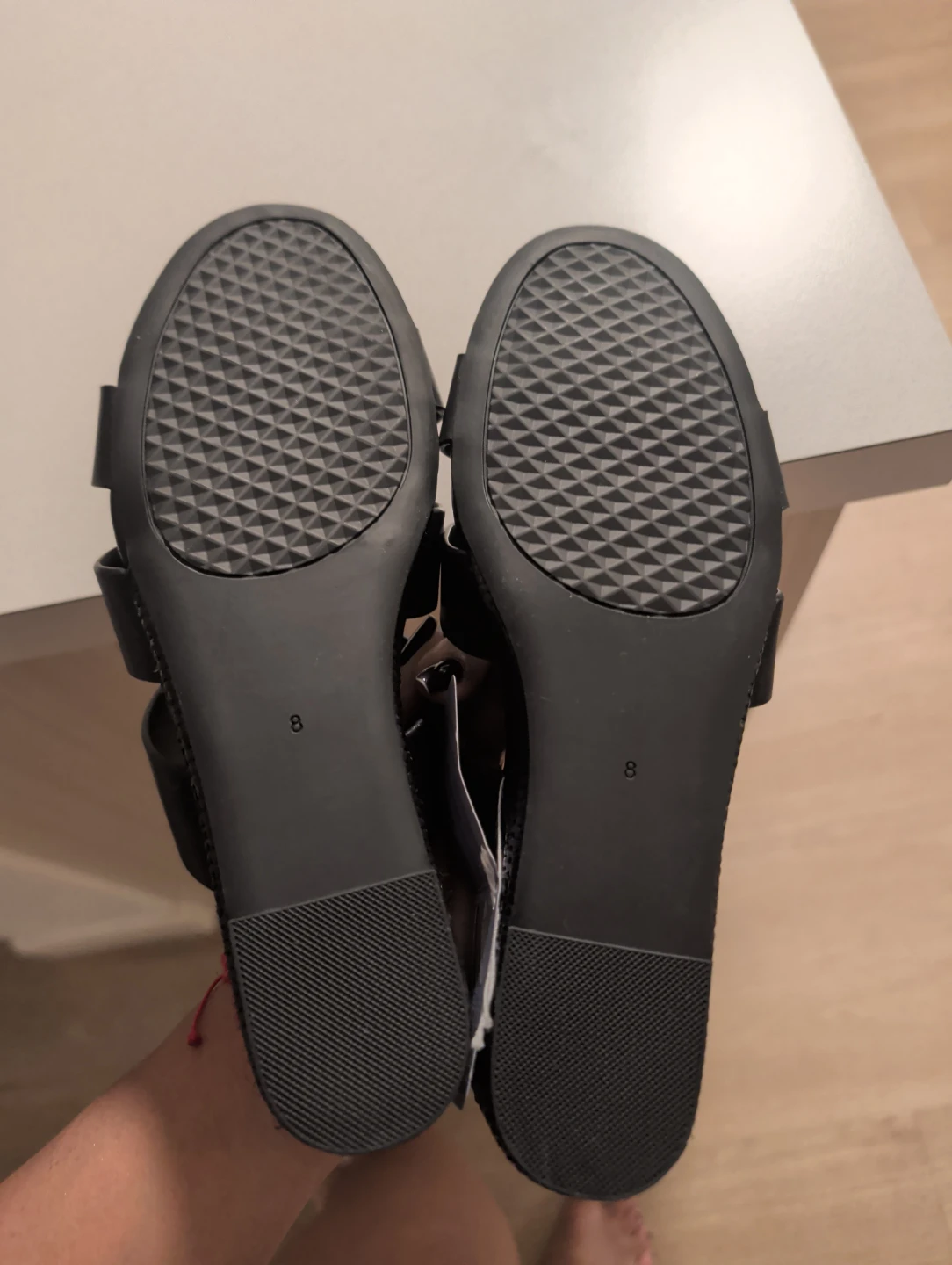 Aerosoles Black Wedge Sandals Size 8 - photo 3