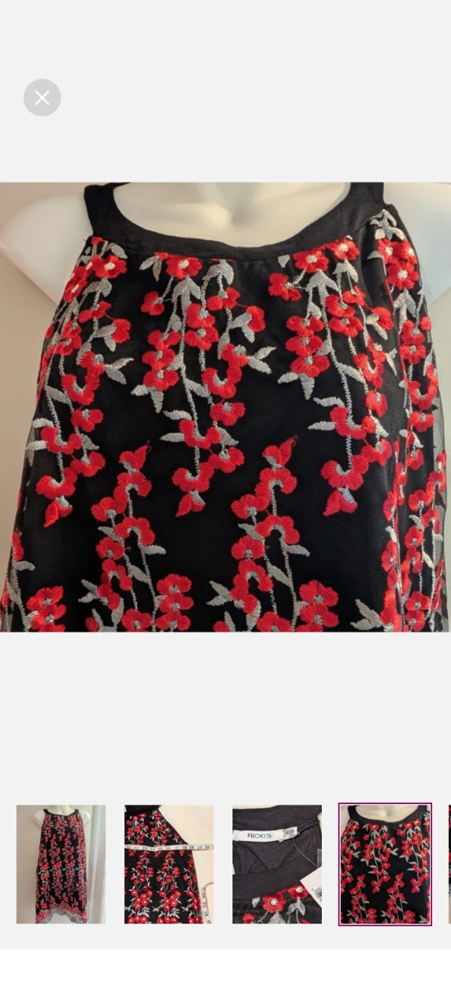 Ricki's Embroidered Sleeveless Blouse. XL NWT - photo 4
