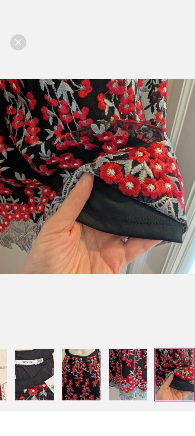 Ricki's Embroidered Sleeveless Blouse. XL NWT - photo 5