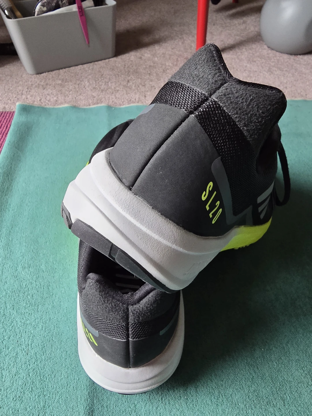 Adidas SL20 Running Shoes - Black/Grey/Neon - photo 3