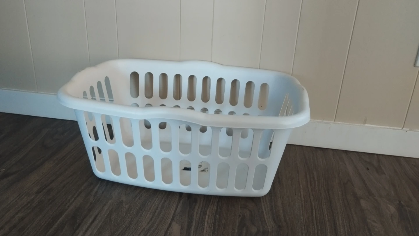 White Laundry Basket