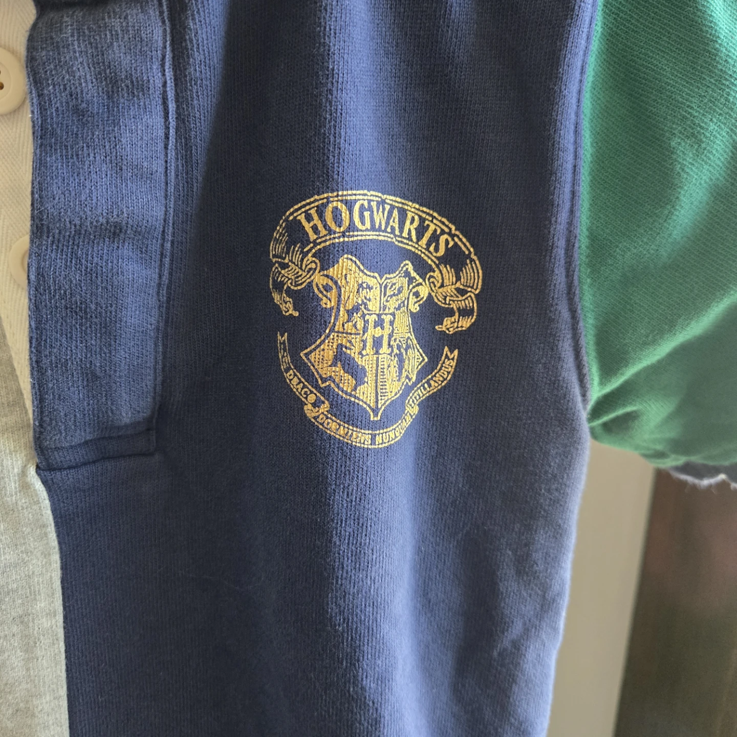 Harry Potter Hogwarts Patch Color Block Polo Shirt - photo 3