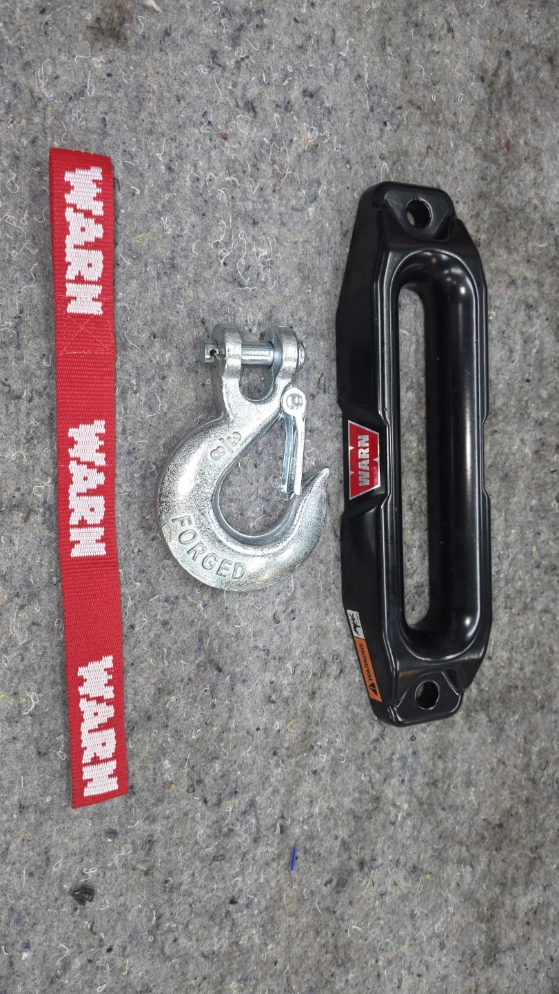 WARN Winch Hook, Roller Fairlead, and Strap