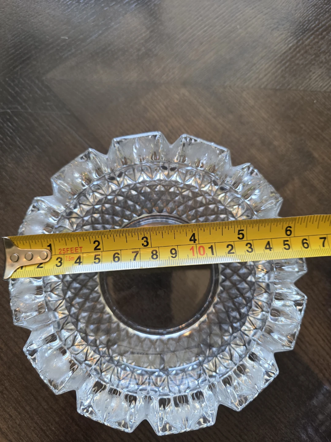3 Beautiful Vintage Cut Lead Crystal Ashtrays - photo 2