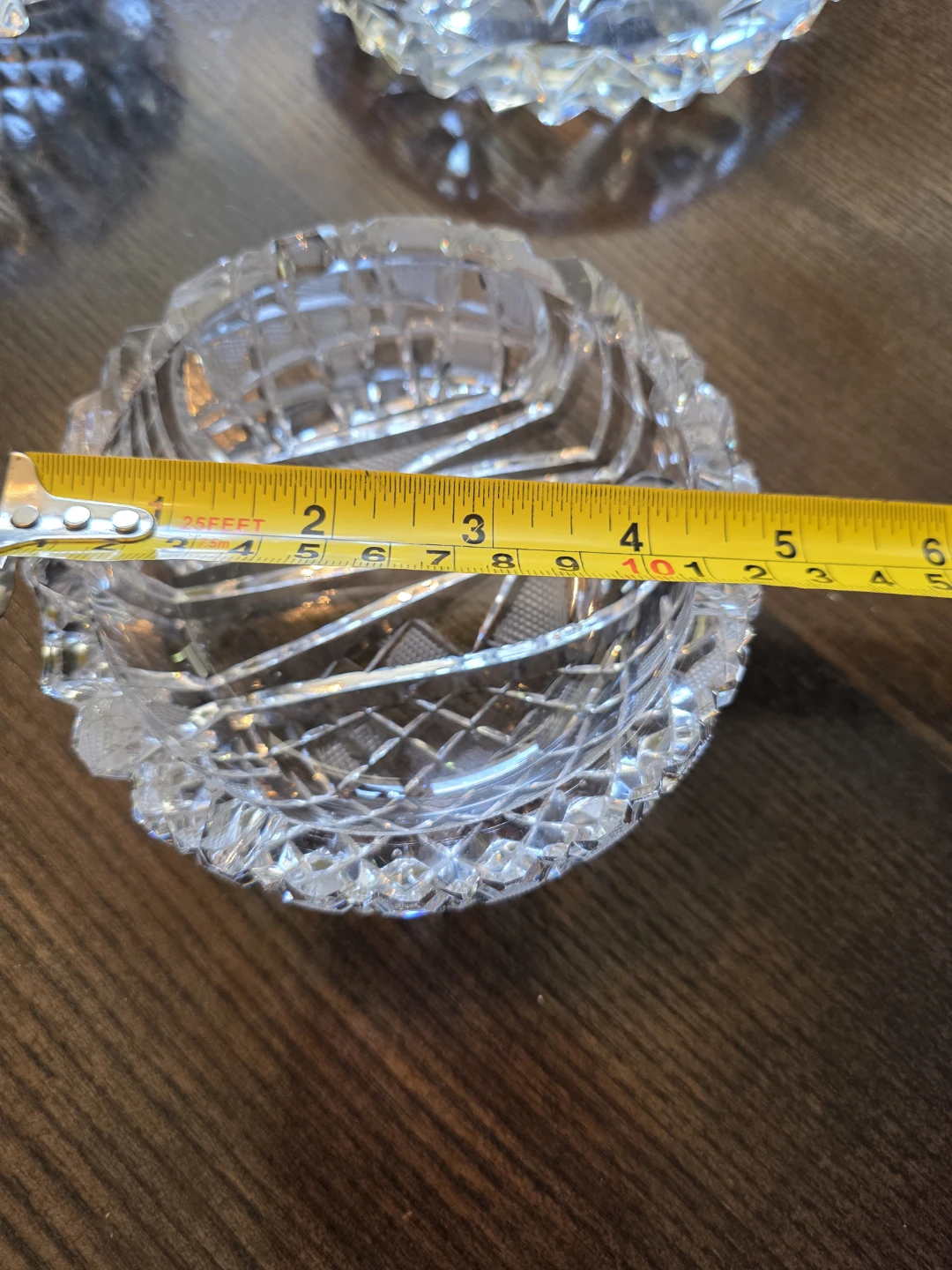 3 Beautiful Vintage Cut Lead Crystal Ashtrays - photo 5