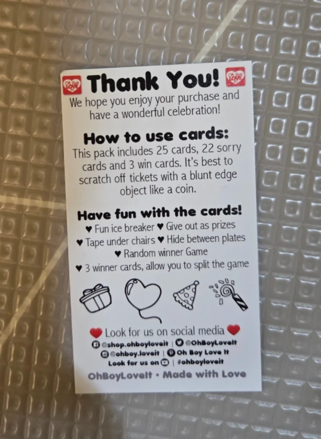 Baby Shower scratch card game - photo 2